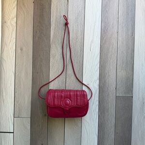 Barbara Bolan For Bolan Too Vintage Red Leather Crossbody Bag